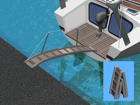 Design de Produto, Nutico - Ponte Dobrvel, Veleiro Santa Vitria, modelo 3d.